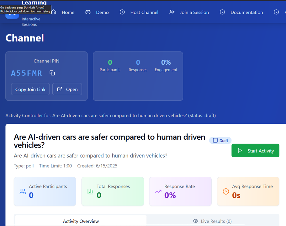 Interactive Learning Platform